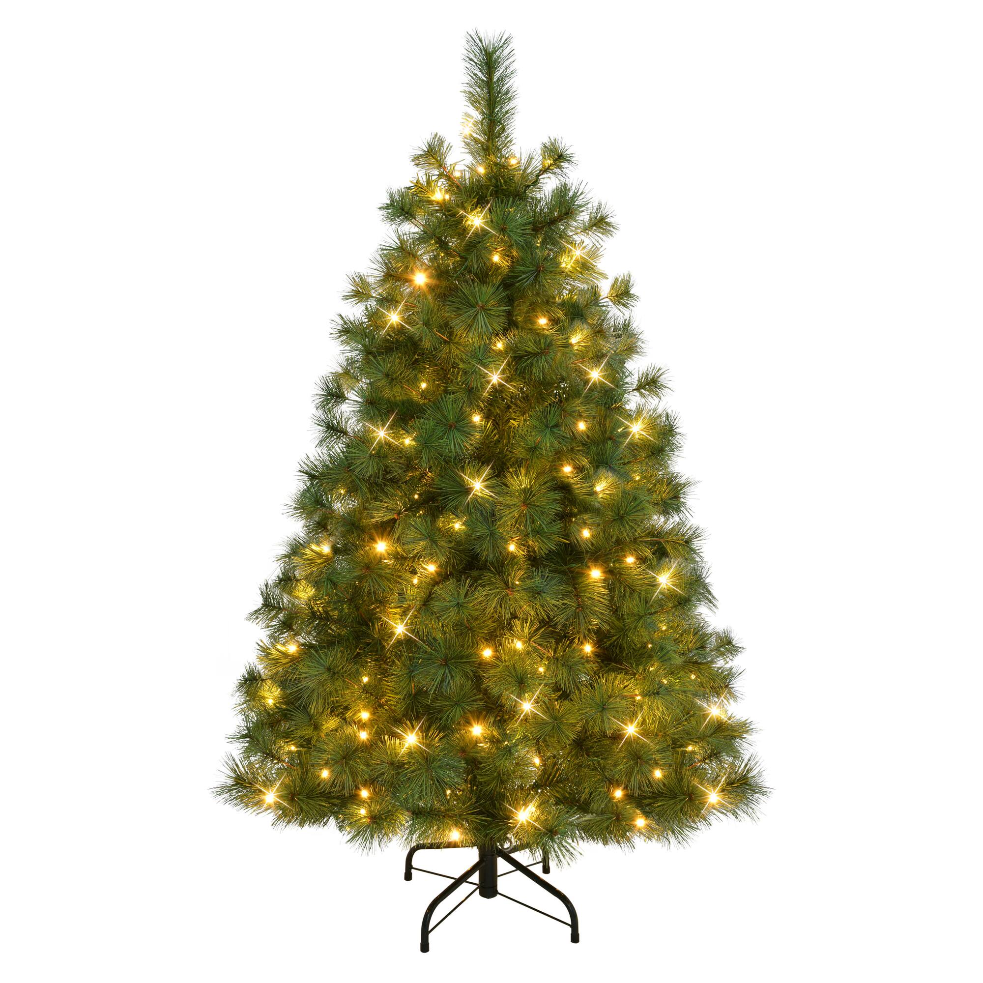 4.5ft. Pre-Lit Colorado Pine Artificial Christmas Tree, Dual Function LED Lights